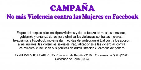 No más Violencia Contra las Mujeres en Facebook