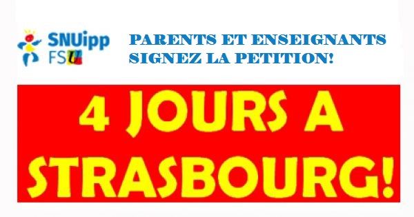 Monsieur le Maire de Strasbourg : pour un retour à la semaine de 4 jours à Strasbourg dès la rentrée 2018