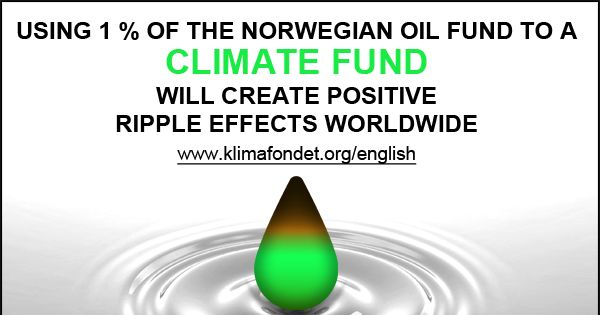 Use 1 % of the Norwegian Oil Fund's return to a Climate Fund