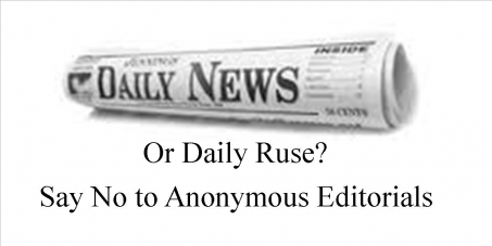 An end to unattributed/ anonymous Editorials in New Zealand's Newspapers