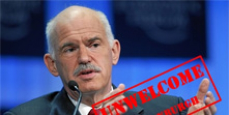 Against the visit of G. Papandreou in Edinburgh