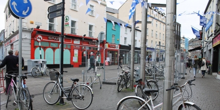 Galway City Council, Minister Paschal Donohoe, Dept. of Transport: More, not less, free public bike stands in Galway.