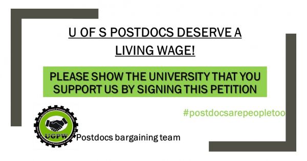 University of Saskatchewan: Postdocs Deserve a Living Wage!