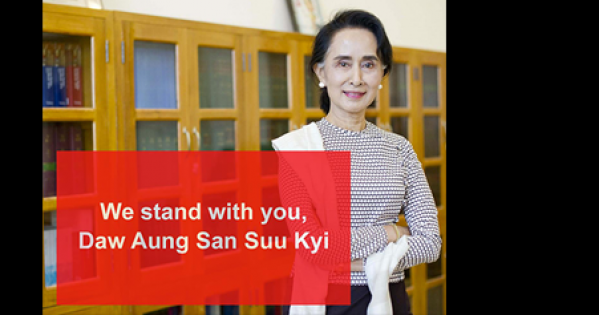 The Lord Mayor: Thank you and stand with us to condemn a protest against Daw Aung San Suu Kyi