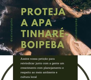 Proteja a APA Tinharé-Boipeba
