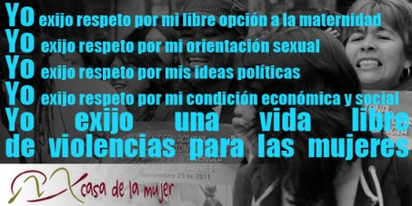 ¡No más feminicidios! 25 de noviembre, Día Internacional de la Eliminación de las violencias contra las mujeres.