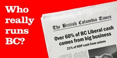 Help ban corporate and union donations to BC's political parties and cap individual donations