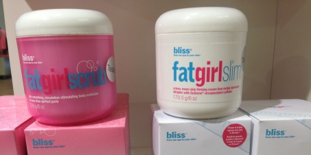 Bliss - Stop your "Fat Girl Slim" sexist skin products now!