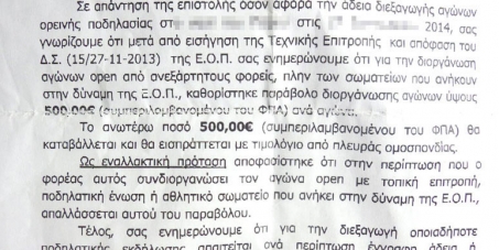 Ελληνική Ομοσπονδία Ποδηλασίας: Να σταματήσει το παράβολο των €500 για τους Open αγώνες ποδηλασίας