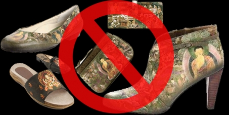 Stop using Buddha's image on shoes