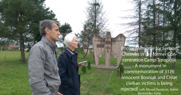 Chancellor Angela Merkel, High Representative Valentin Inzko : A monument in commemoration of the 3176 innocent civilian victims