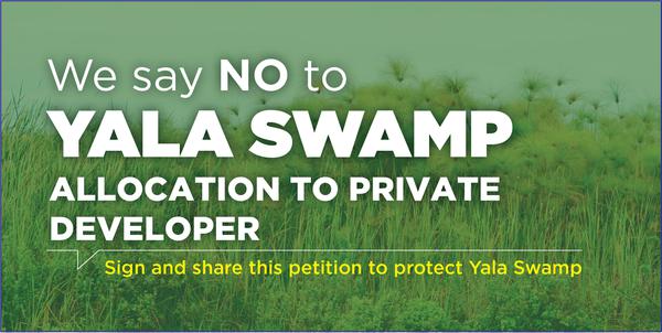 We say NO to Yala Swamp allocation to private developer!