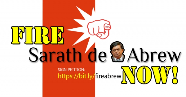 Prosecute and Fire Judge Sarath de Abrew NOW