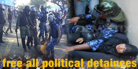 Restore Democracy in Maldives, Release Political Detainees, Elections Now