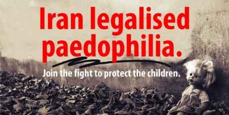 An end to legalised paedophilia and child rape in Iran