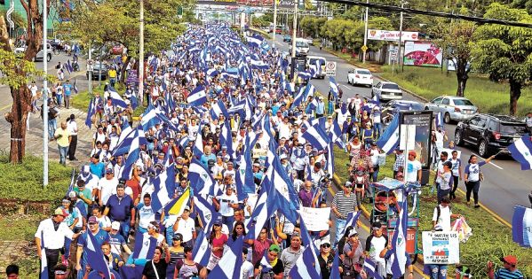 ¡Por una Nicaragua libre y en Democracia!