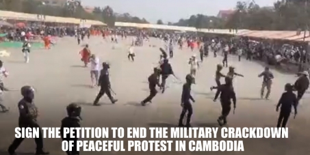 Prime Minister Hun Sen: Protect right to peaceful protest and end military crackdown in Cambodia