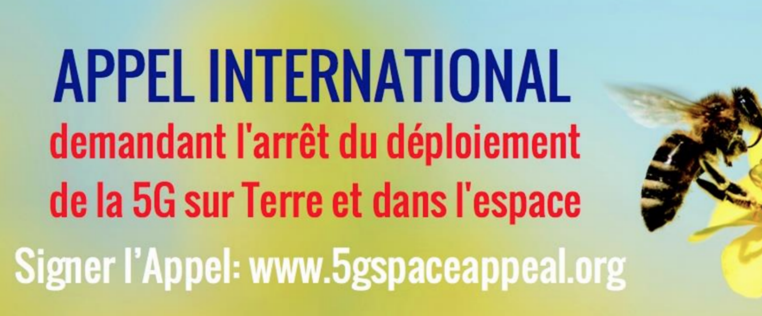 NON A LA 5G SUR TERRE ET DANS L'ESPACE